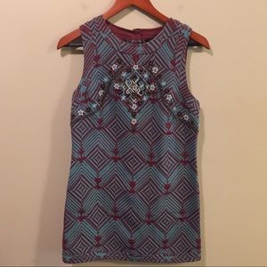 New Romantics Free People Beaded Shift Dress Tunic